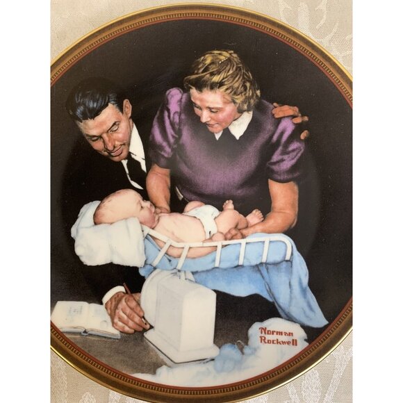 Bradford Exchange Norman Rockwell GROWING STRONG 1989 Collector Plate Knowles - Picture 3 of 8